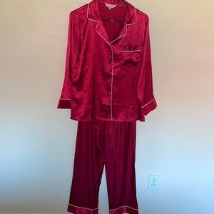 Red Silky Christmas Pajamas
